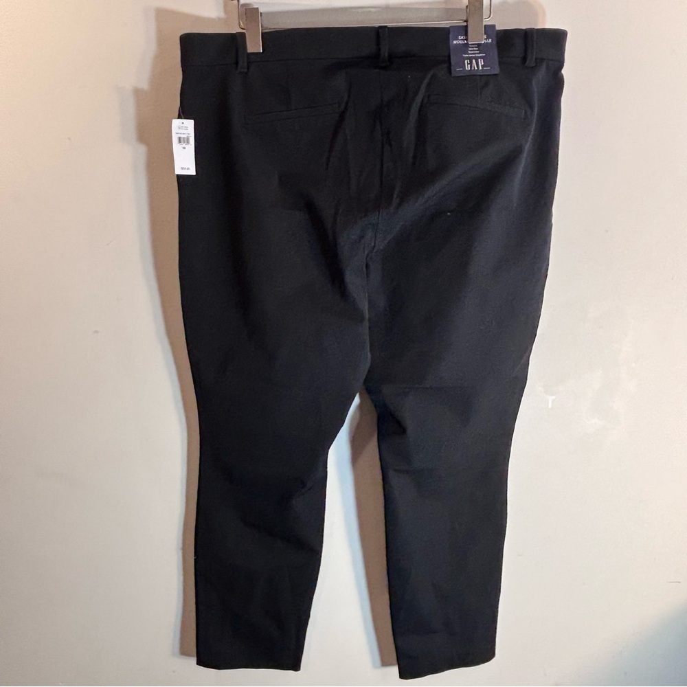 GAP Sz 18 High Waisted Canvass style Fabric Slight Sheen Skinny Ankle Jeans NEW - Picture 9 of 13